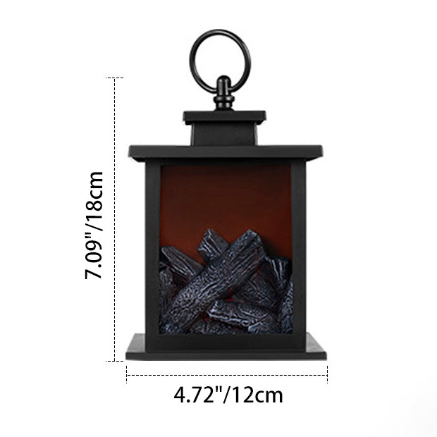 Contemporary Creative ABS Simulated Flame Fireplace LED Table Lamp For Study Lumendat