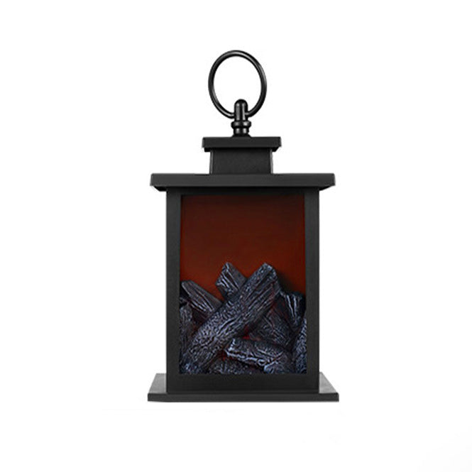 Contemporary Creative ABS Simulated Flame Fireplace LED Table Lamp For Study Lumendat