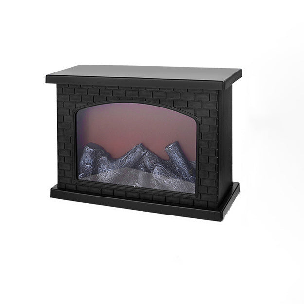 Contemporary Creative ABS Simulated Flame Fireplace LED Table Lamp For Study Lumendat