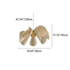 Traditional Japanese Fabric Petal Shade 1-Light Pendant Light For Living Room