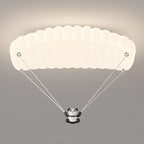 Contemporary Creative Cartoon Panda Parachute Pe Iron LED Flush Mount Ceiling Light for Bedroom