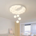 Contemporary Nordic Geometric Circle PE Iron LED Flush Mount Ceiling Light For Bedroom