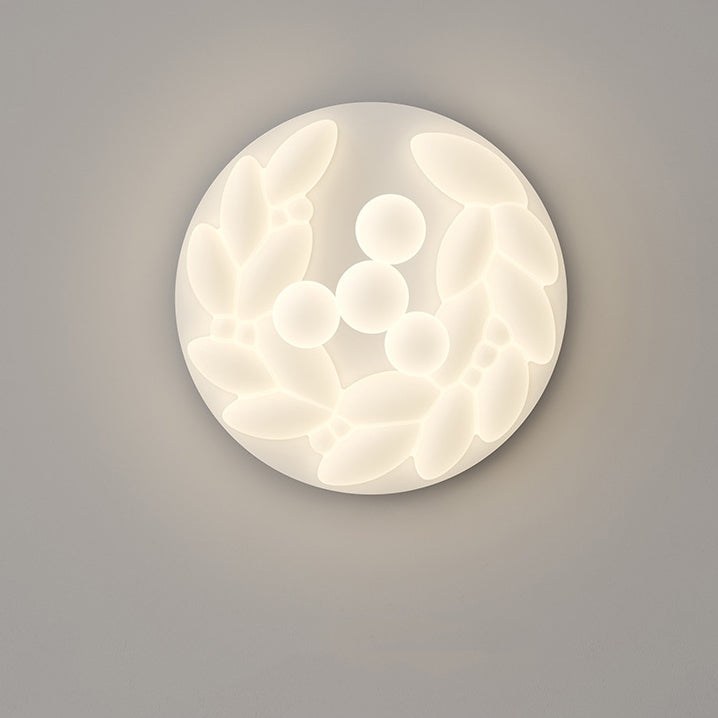 Contemporary Nordic Geometric Circle PE Iron LED Flush Mount Ceiling Light For Bedroom