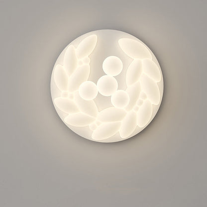Contemporary Nordic Geometric Circle PE Iron LED Flush Mount Ceiling Light For Bedroom