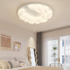 Contemporary Nordic Geometric Circle PE Iron LED Flush Mount Ceiling Light For Bedroom