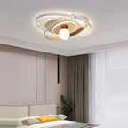 Contemporary Scandinavian Universe Galaxy Iron Acrylic LED Flush Mount Ceiling Light for Bedroom