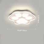 Contemporary Scandinavian Cartoon Cat Claw Acrylic Shade Iron LED Flush Mount Ceiling Light For Bedroom