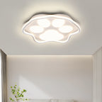 Contemporary Scandinavian Cartoon Cat Claw Acrylic Shade Iron LED Flush Mount Ceiling Light For Bedroom