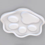 Contemporary Scandinavian Cartoon Cat Claw Acrylic Shade Iron LED Flush Mount Ceiling Light For Bedroom