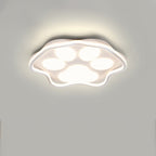 Contemporary Scandinavian Cartoon Cat Claw Acrylic Shade Iron LED Flush Mount Ceiling Light For Bedroom