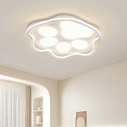 Contemporary Scandinavian Cartoon Cat Claw Acrylic Shade Iron LED Flush Mount Ceiling Light For Bedroom