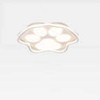 Contemporary Scandinavian Cartoon Cat Claw Acrylic Shade Iron LED Flush Mount Ceiling Light For Bedroom