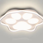 Contemporary Scandinavian Cartoon Cat Claw Acrylic Shade Iron LED Flush Mount Ceiling Light For Bedroom