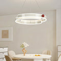 Traditional French Iron Aluminum Circle Ring LED Pendant Light For Bedroom
