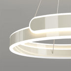 Traditional French Iron Aluminum Circle Ring LED Pendant Light For Bedroom