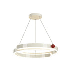 Traditional French Iron Aluminum Circle Ring LED Pendant Light For Bedroom