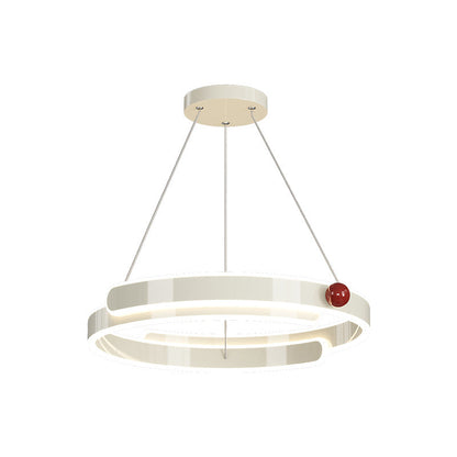 Traditional French Iron Aluminum Circle Ring LED Pendant Light For Bedroom
