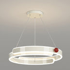Traditional French Iron Aluminum Circle Ring LED Pendant Light For Bedroom