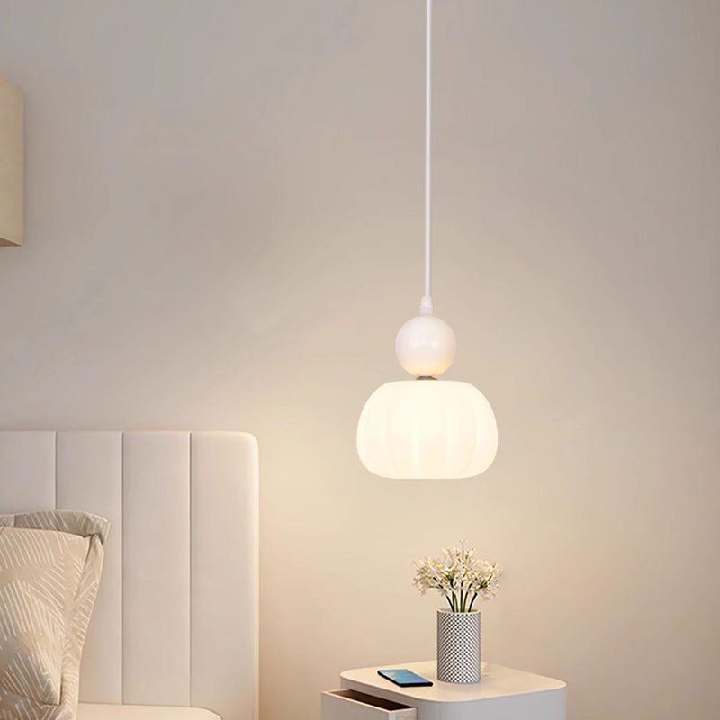 Traditional French Iron Acrylic Cotton Flower 1-light Pendant Light for Living Room