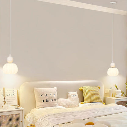 Traditional French Iron Acrylic Cotton Flower 1-light Pendant Light for Living Room