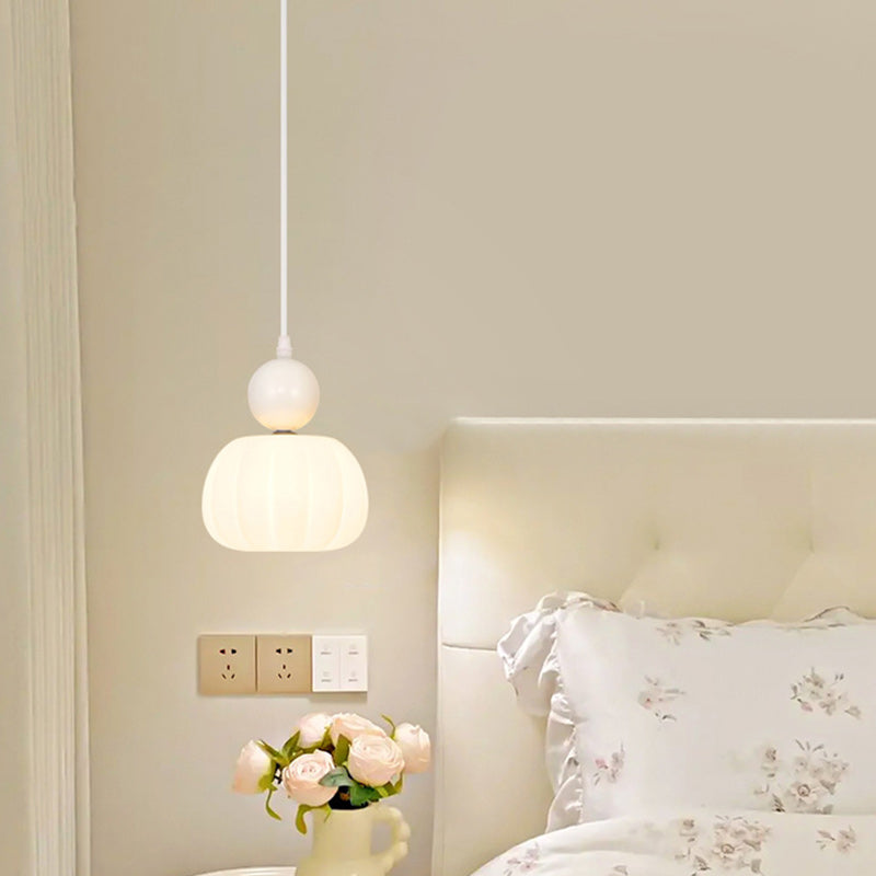 Traditional French Iron Acrylic Cotton Flower 1-light Pendant Light for Living Room