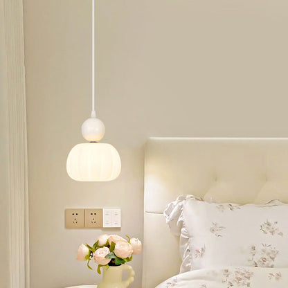 Traditional French Iron Acrylic Cotton Flower 1-light Pendant Light for Living Room
