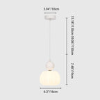 Traditional French Iron Acrylic Cotton Flower 1-light Pendant Light for Living Room
