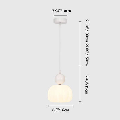 Traditional French Iron Acrylic Cotton Flower 1-light Pendant Light for Living Room