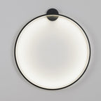Modern Minimalist Aluminum Acrylic Circle Ring LED Wall Sconce Lamp For Living Room