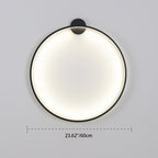 Modern Minimalist Aluminum Acrylic Circle Ring LED Wall Sconce Lamp For Living Room