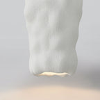 Traditional Japanese Wabi-sabi Irregular Round Resin 1-Light Pendant Light