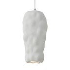 Traditional Japanese Wabi-sabi Irregular Round Resin 1-Light Pendant Light