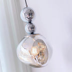 Contemporary Nordic Iron Acrylic Lava Round 1-light Pendant Light for Bedroom