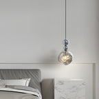 Contemporary Nordic Iron Acrylic Lava Round 1-light Pendant Light for Bedroom