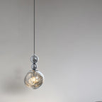 Contemporary Nordic Iron Acrylic Lava Round 1-light Pendant Light for Bedroom