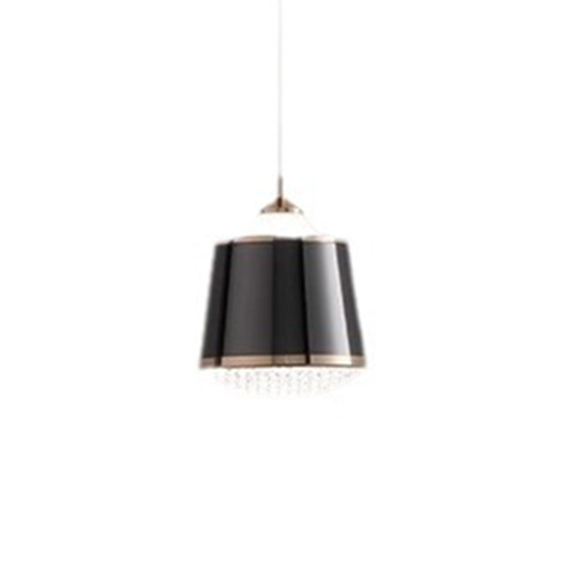 Contemporary Nordic Iron Acrylic Round Liftable LED Pendant Light For Bedroom
