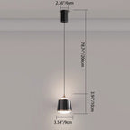 Contemporary Nordic Iron Acrylic Round Liftable LED Pendant Light For Bedroom