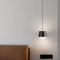 Contemporary Nordic Iron Acrylic Round Liftable LED Pendant Light For Bedroom