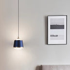 Contemporary Nordic Iron Acrylic Round Liftable LED Pendant Light For Bedroom