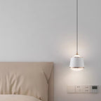 Contemporary Nordic Iron Acrylic Round Liftable LED Pendant Light For Bedroom