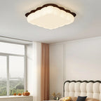Contemporary Simplicity Iron Acrylic Geometry Round LED Flush Mount Ceiling Light For Bedroom