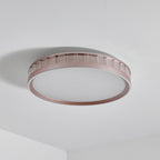 Contemporary Luxury Aluminum Acrylic Geometry Round LED Flush Mount Ceiling Light For Bedroom