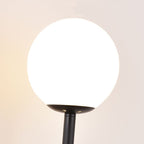 Traditional French Glass Ball Shade Hardware 1-Light Wall Sconce Lamp For Living Room