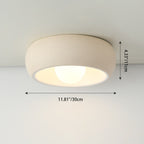 Contemporary Scandinavian Iron Glass Round Shade 1-light Flush Mount Ceiling Light for Living Room