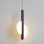 Contemporary Scandinavian Geometric Circle Acrylic Iron LED Pendant Light For Bedroom