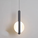 Contemporary Scandinavian Geometric Circle Acrylic Iron LED Pendant Light For Bedroom