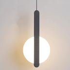 Contemporary Scandinavian Geometric Circle Acrylic Iron LED Pendant Light For Bedroom