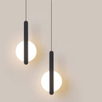 Contemporary Scandinavian Geometric Circle Acrylic Iron LED Pendant Light For Bedroom