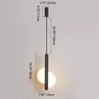 Contemporary Scandinavian Geometric Circle Acrylic Iron LED Pendant Light For Bedroom