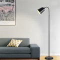 Contemporary Nordic Cylinder Iron Shade Arc Rod 1-Light Standing Floor Lamp For Living Room Lumendat